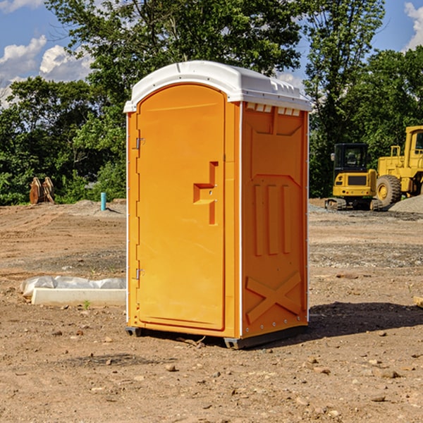 how often are the porta potties cleaned and serviced during a rental period in Marshall County Kansas